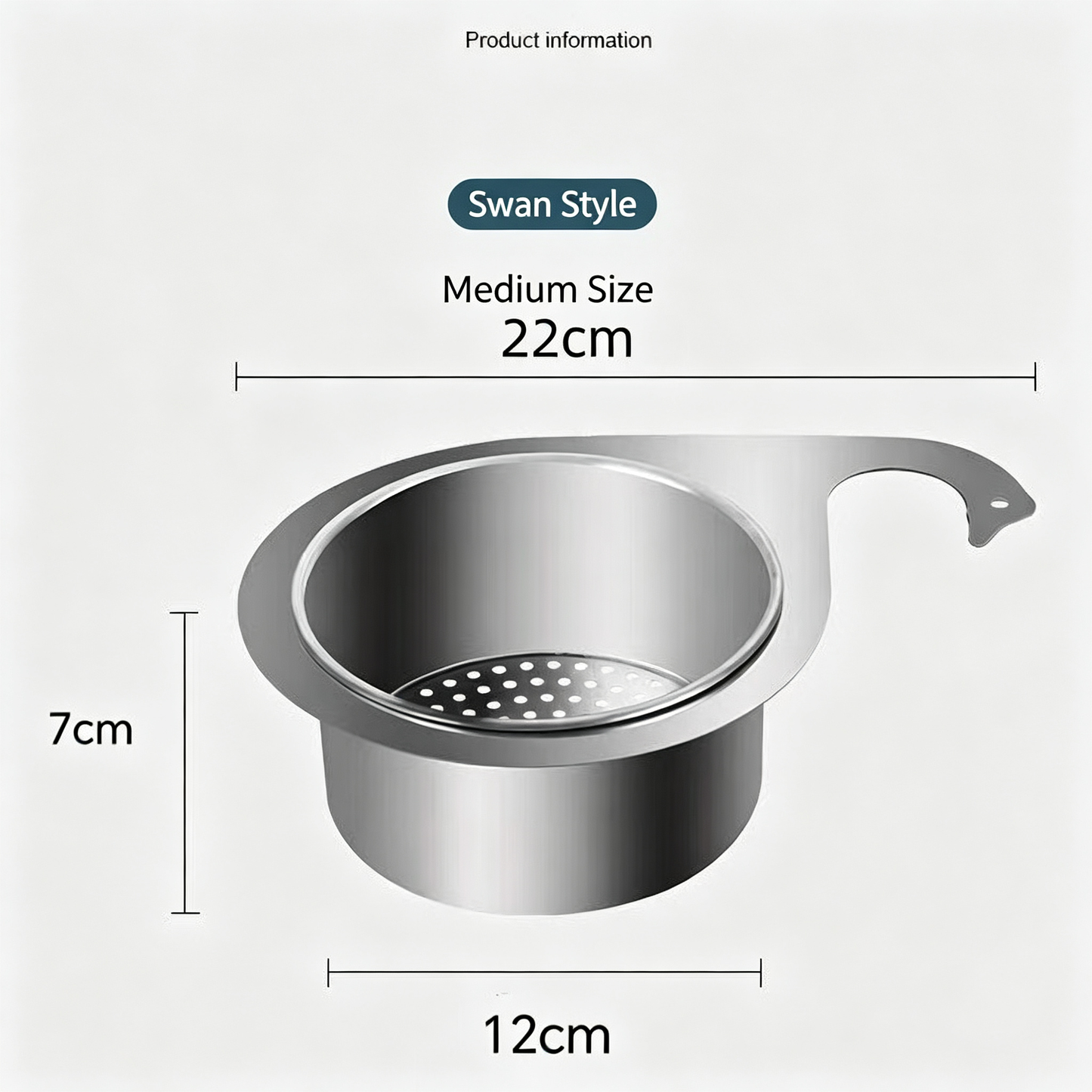 Multifunctional Stainless Steel Swan Sink Strainer Basket