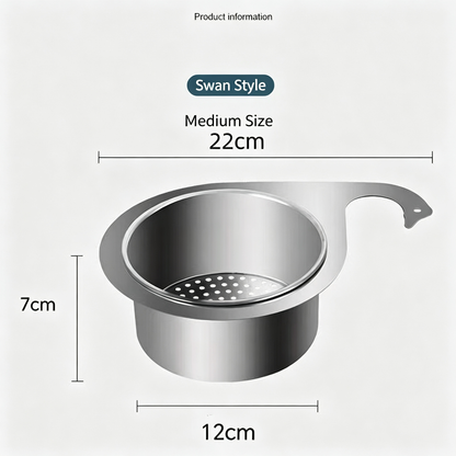 Multifunctional Stainless Steel Swan Sink Strainer Basket