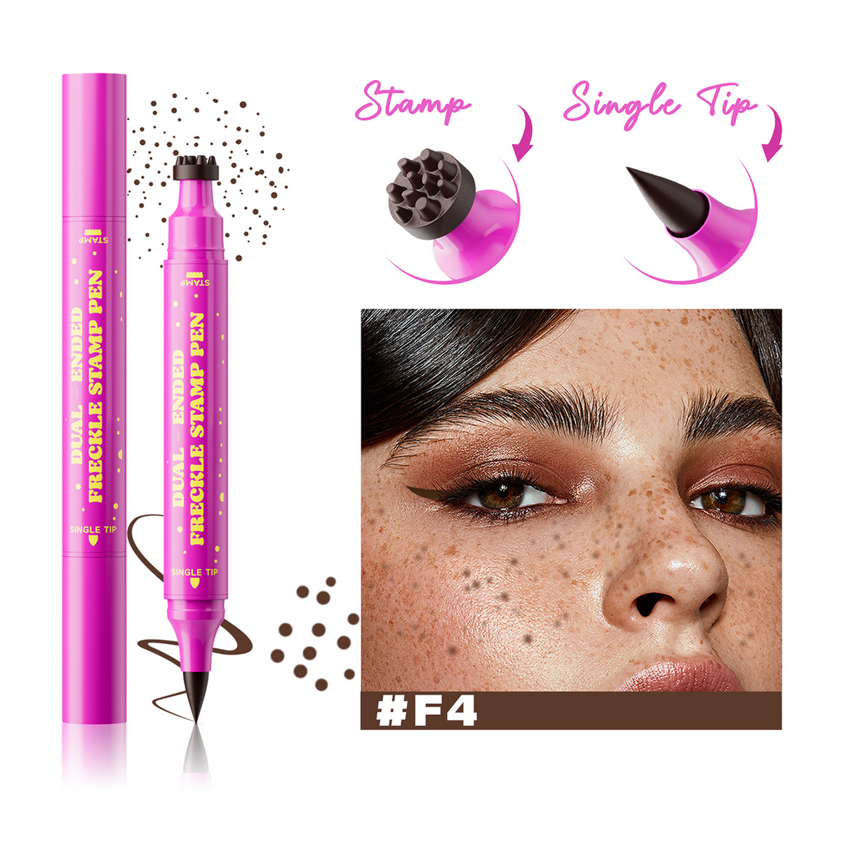 2 in 1 Waterproof Faux Freckle Stamp & Fine Tip Pen