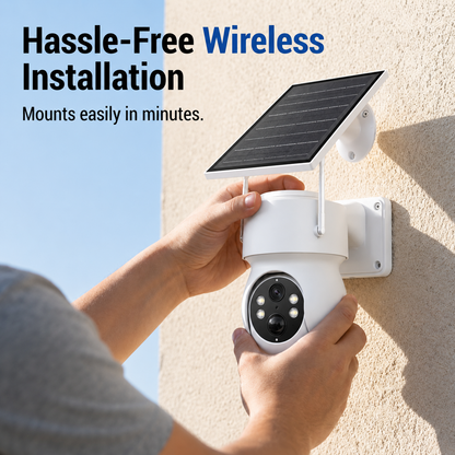 ⏰Smart AI Detection - Solar-Powered Simulated Surveillance Camera Street Light
