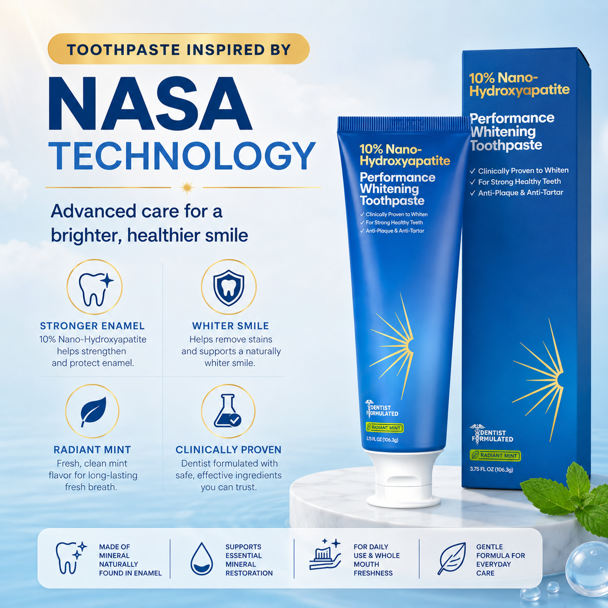 Nano Hydroxyapatite Whitening Toothpaste