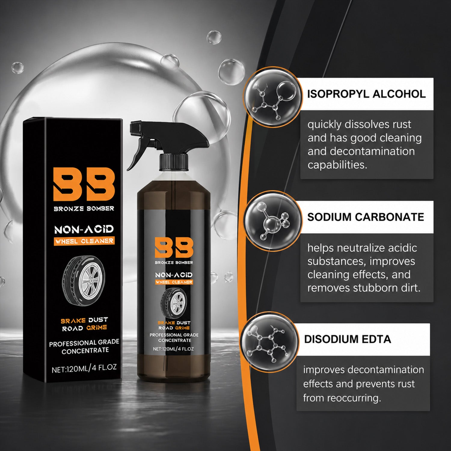 Automotive Rust Remover Spray 120ML Metal Cleaner for Cars – femmekin