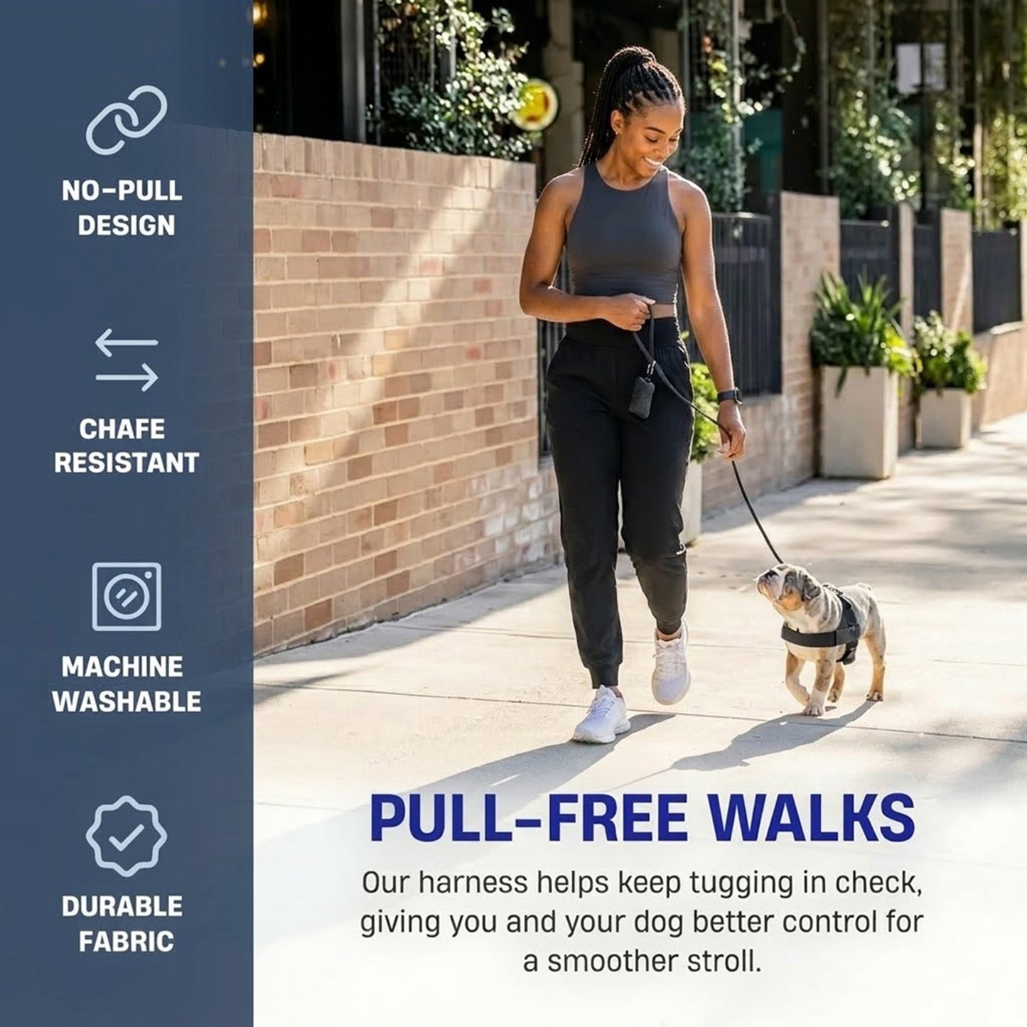 Adjustable No Pull Dog Harness Lightweight Comfortable Fit