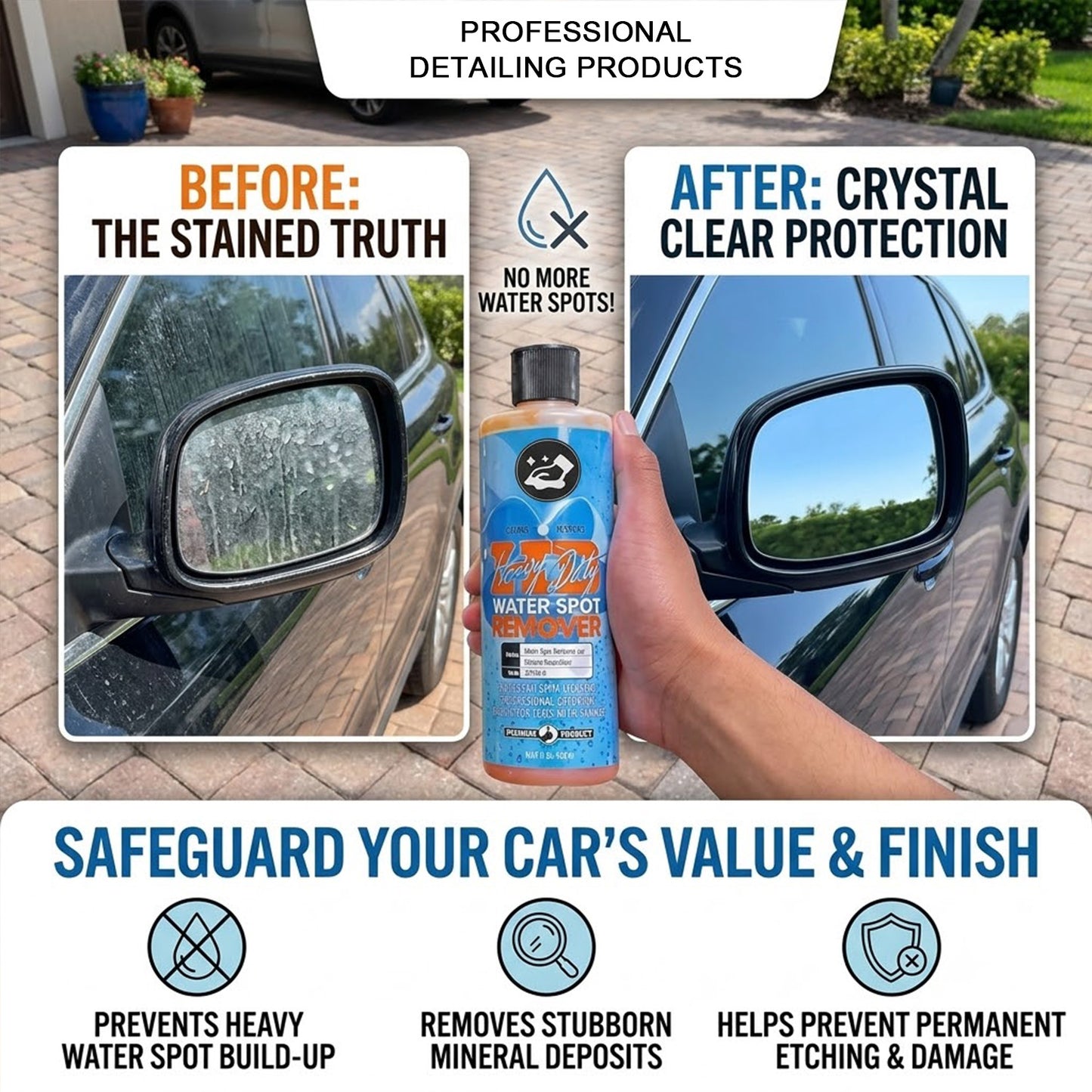 Automotive Hard Water Stain Gel Cleaner for Glass Tile and Shower
