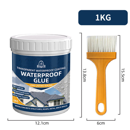 💧35oz Water-Based Transparent Waterproof Coating | Invisible Clear Sealant | Self-Leveling Waterproof Seal for Roof, Brick, Concrete, Wood &amp; Metal Surfaces