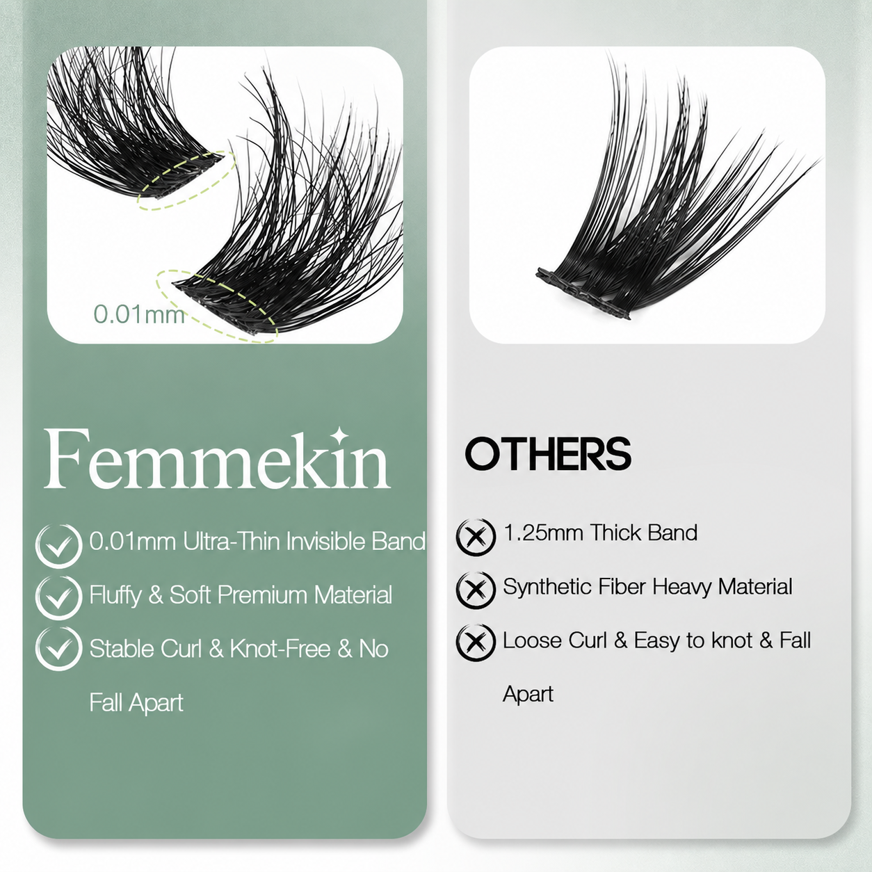 Femmekin Lash Clusters Kit - Soft Fluffy Lashes