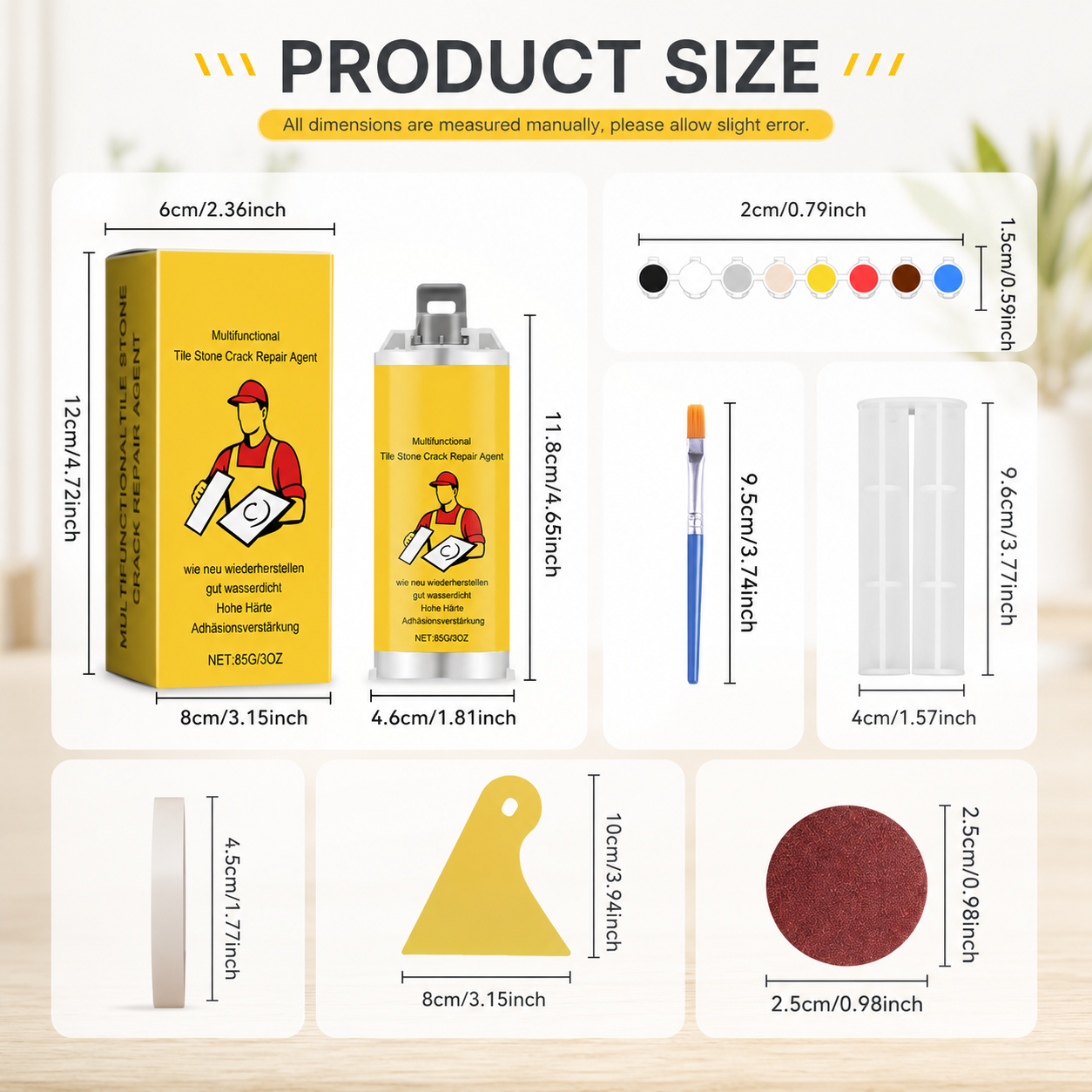 Quick Drying Tile Repair Glue Kit for Wall and Floor Cracks