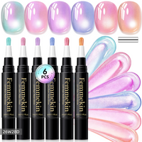 6 Colors Cat Eye One-Step Gel Pens -D