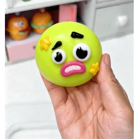 Customer photo of funny face squishy toys