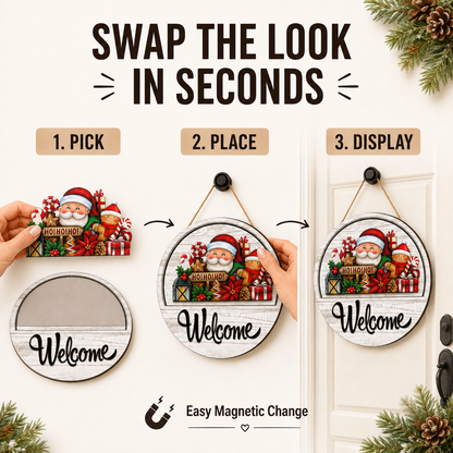 12 Pcs Interchangeable Welcome Sign for Front Door