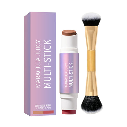Double Ended Cream Blush and Bronzer Stick with Brush