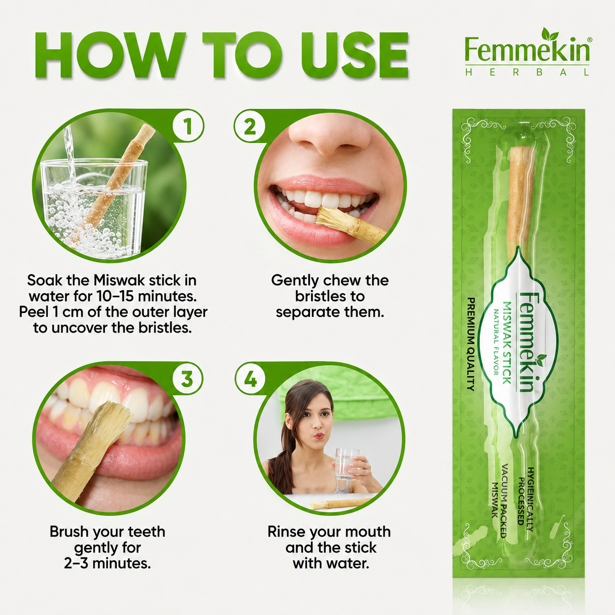 Sewak Miswak Natural Toothbrush Stick Oral Care - BOGO