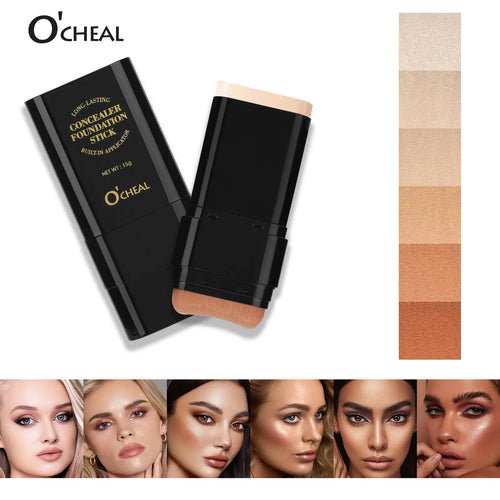 5-Color Dual-Ended Eraser Foundation Stick for Flawless Makeup