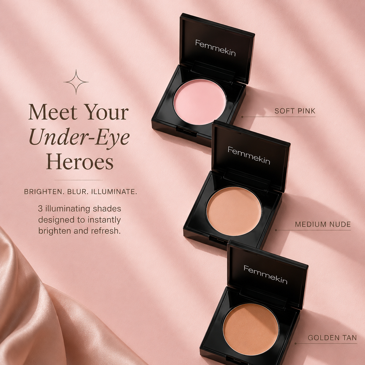 Femmekin Under Eye Brightener Caffeine Peptides