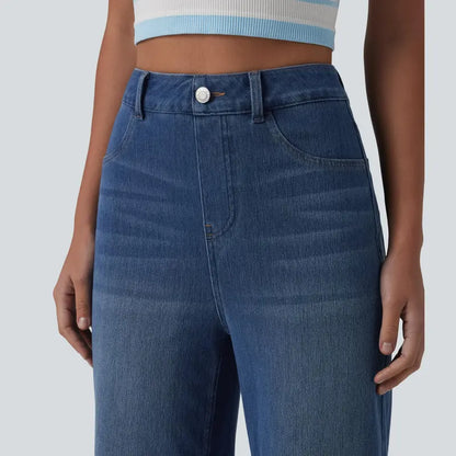 Women's High-Waisted Sculpting Straight-Leg Jeans
