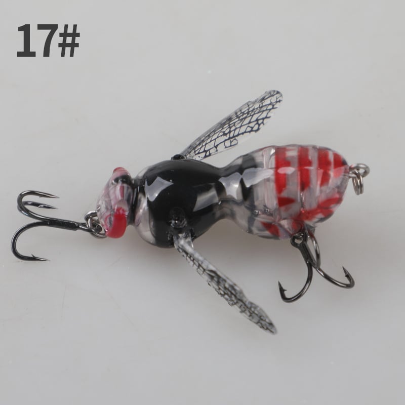 🐝 Bionic Wasp Crawl Bait - Topwater Micro Fishing Lure with Acoustic Noise Steel Balls for Bass & Pike Professional Anglers