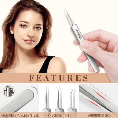 Femmekin 3-Piece Precision Blackhead Tweezer Set