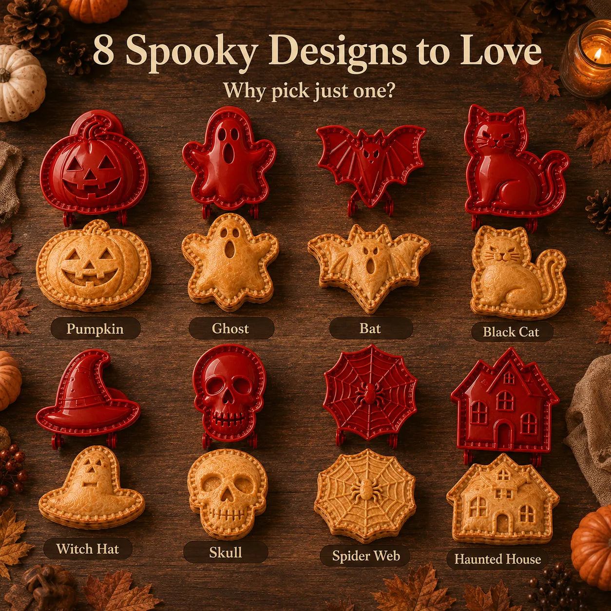 Early Bird Halloween🎃 8-Piece Halloween Mini Hand Pie Mold Set - BUY 1 GET 1 FREE ！