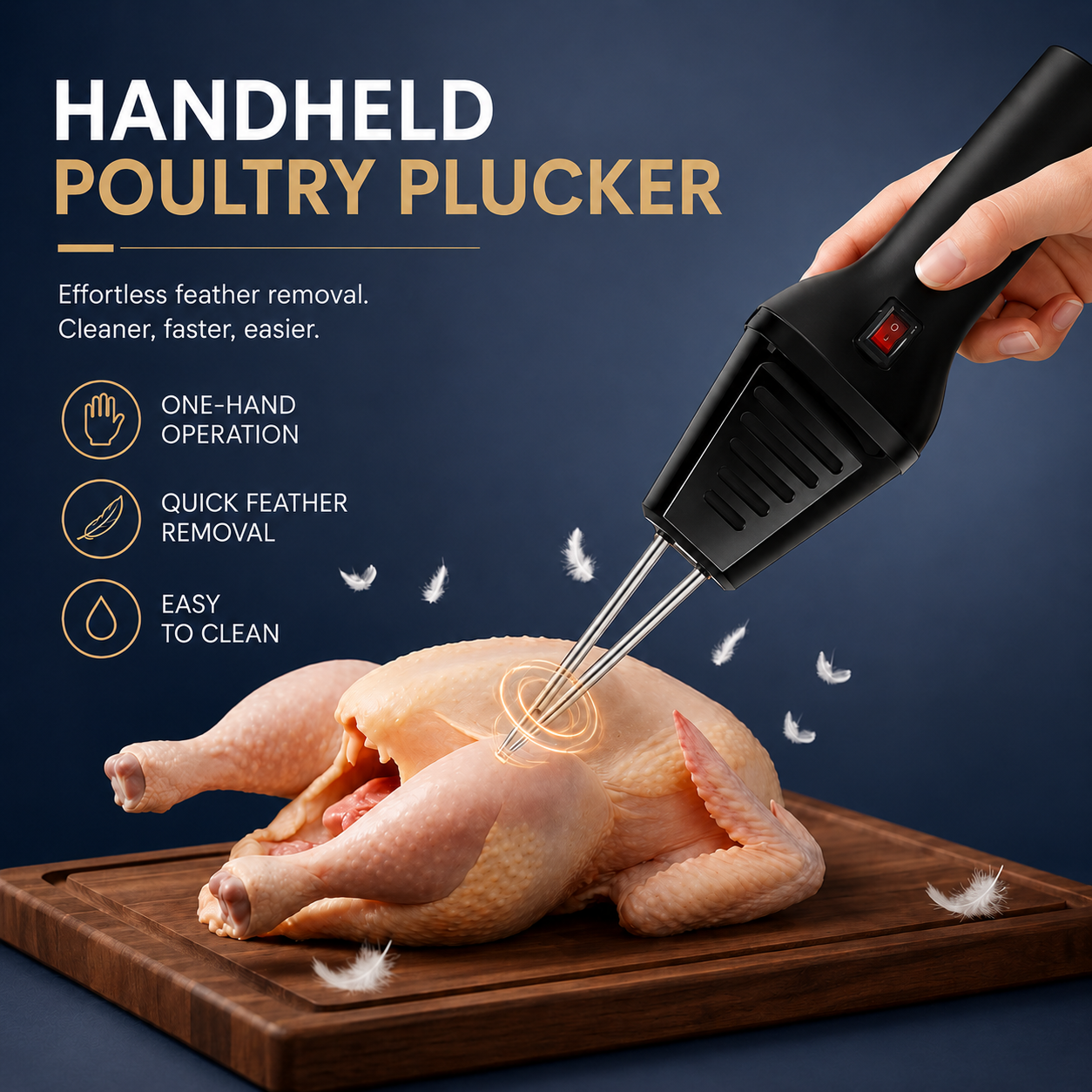 Handheld Portable Poultry Plucker
