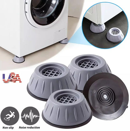 4 Piece Shock Absorbing Pads for Washing Machine Dryer and Refrigerator