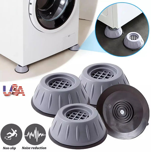 4 Piece Shock Absorbing Pads for Washing Machine Dryer and Refrigerator