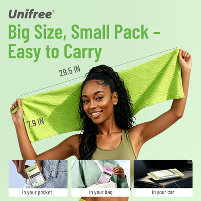 Unifree Cooling Towels & XL Menthol Cooling Wipes, Instant & Long Lasting Cooling Relief for Hot Weather & Summer Heat, Outdoor, Long Drives, Game day & Beach, DealsForYouDays, summerwins