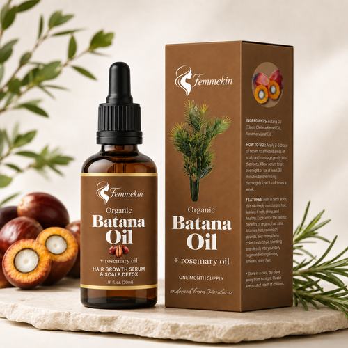 Femmekin Organic Batana Oil with Rosemary for Stronger Hair