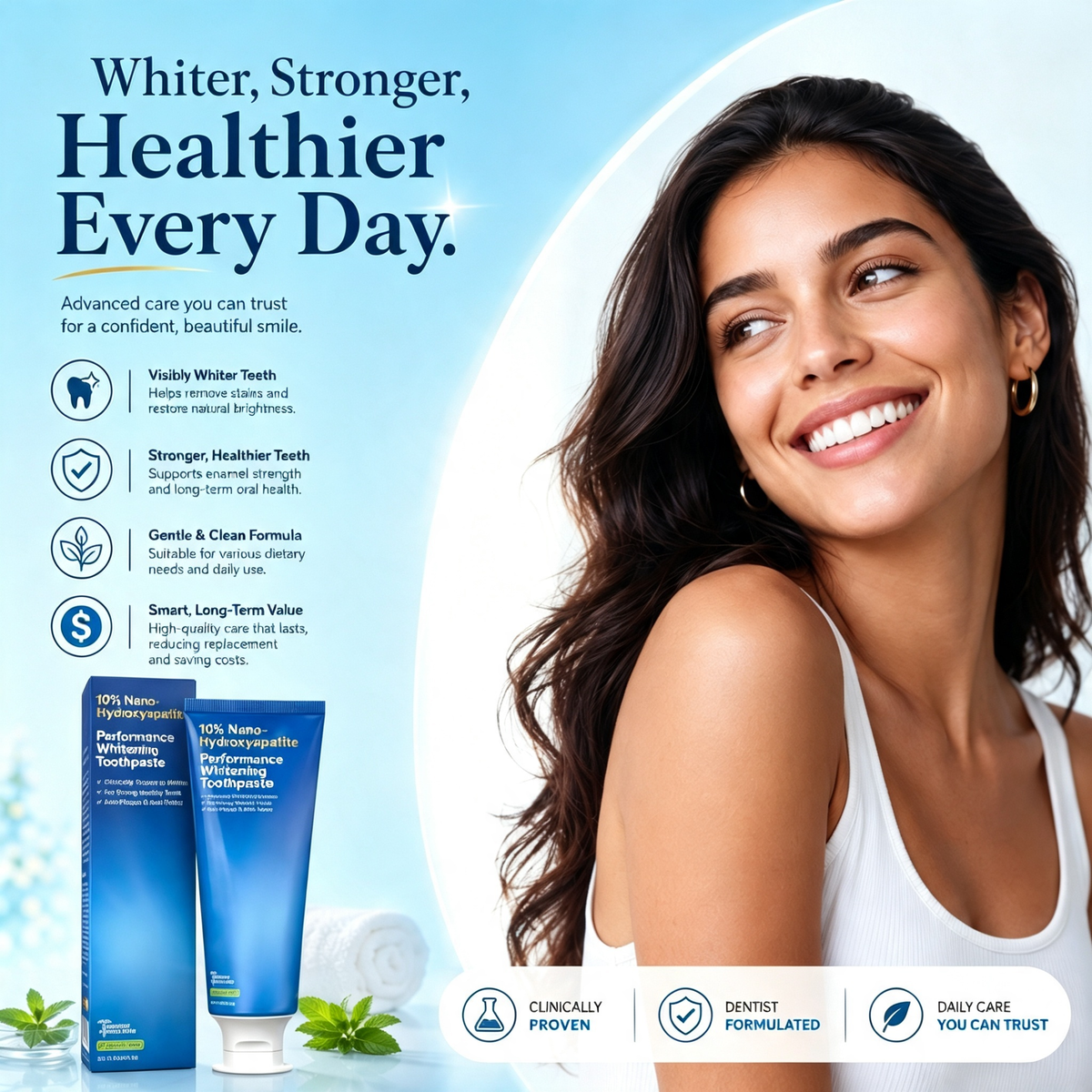 Nano Hydroxyapatite Whitening Toothpaste