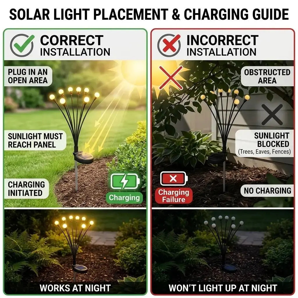 Outdoor Solar Firefly Lights, 4/8 Pack Waterproof Garden Stake Lights with Auto Dusk-to-Dawn Glow, 32/64 LED Bulbs for Yard, Patio, Pathway, Walkway & Landscape Decor