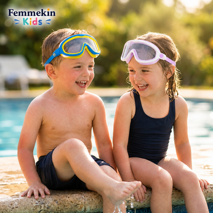Femmekin Kids Swim Goggles 2 Pack - UV Protection & Anti-Fog