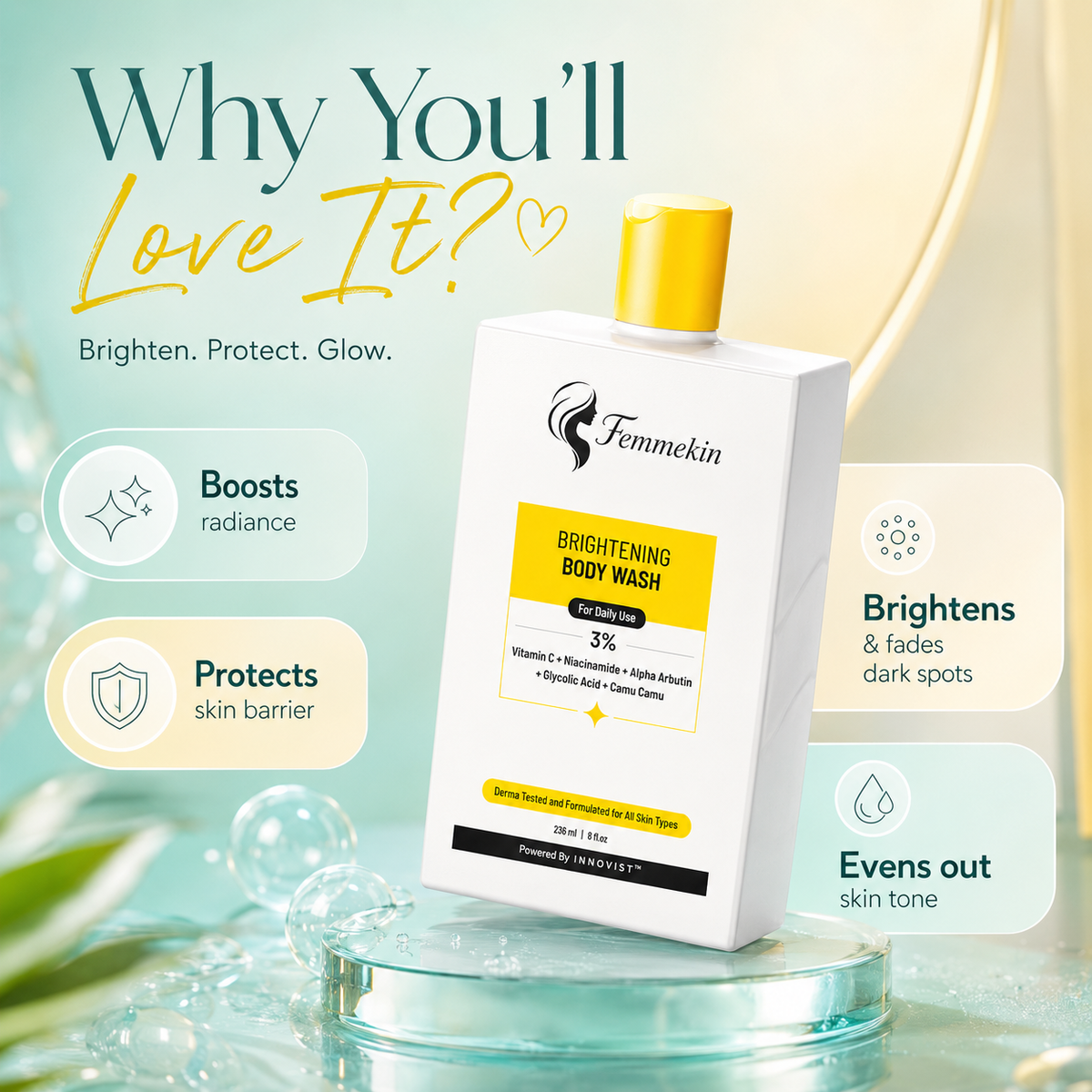 Brightening Body Wash Camu Camu & Alpha Arbutin