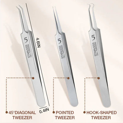 Femmekin 3-Piece Precision Blackhead Tweezer Set