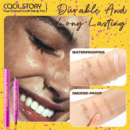 Waterproof Freckles Pen: Faux Freckle Stamp and Fine Tip Eyeliner for Realistic, Long-Lasting Freckles and Effortless Makeup, Perfect for Daily Wear and Cosplay,back to school
