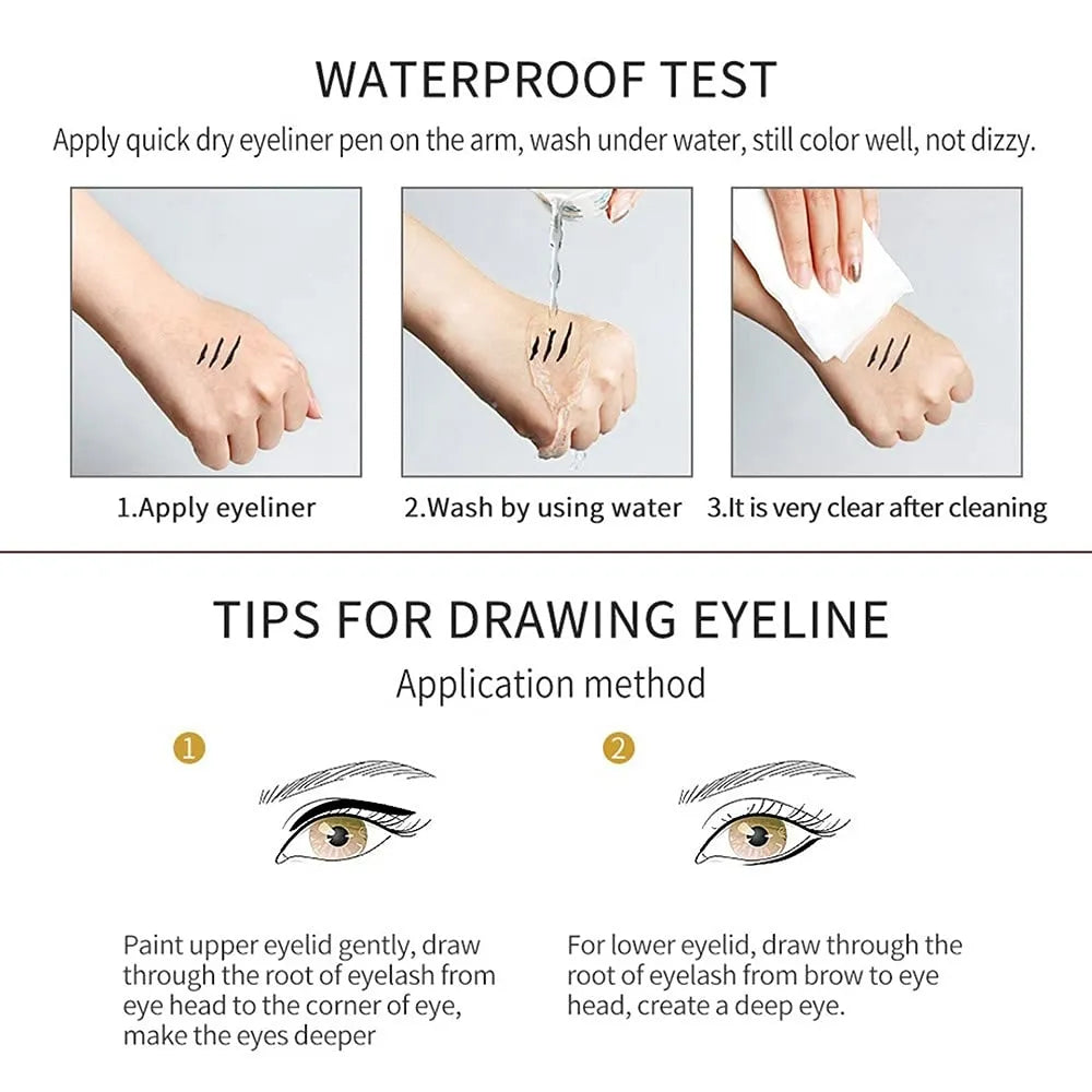 12-Pack Eyeliner Pencil Waterproof Colored Gel Liners with Metallic & Shimmer Finishes Smudge-Proof