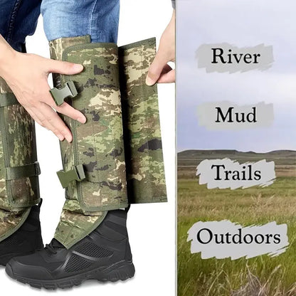 Unisex Adjustable Snake Resistant Leg Gaiters with Durable Abrasion Resistant Fabric for Hunting Hiking and Outdoor Protection