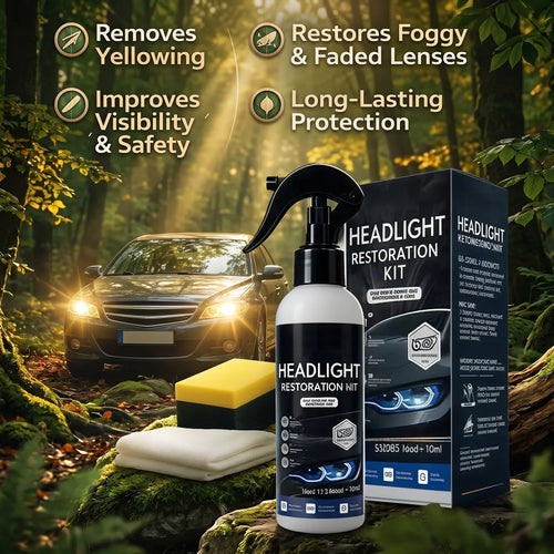 Car Headlight Restoration Fluid Yellowed Lens Repair Coating