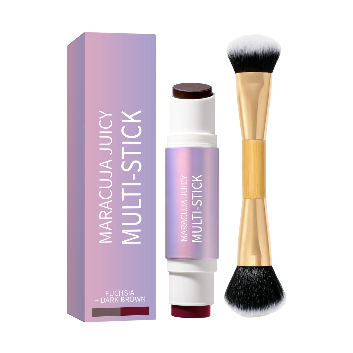 Double Ended Cream Blush and Bronzer Stick with Brush