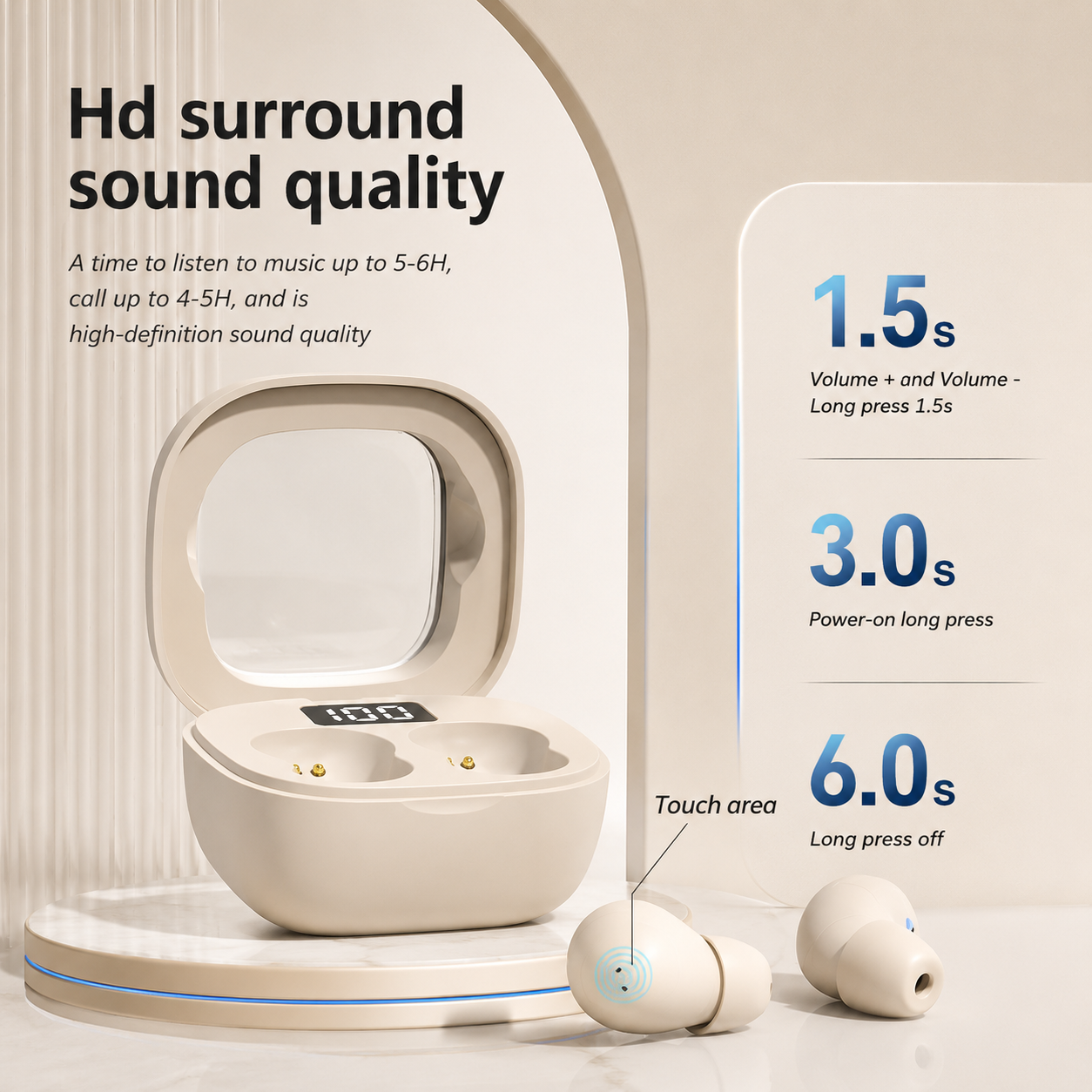 Ultra Small Invisible Sleep Earbuds for Side Sleepers with 25 Hour Battery