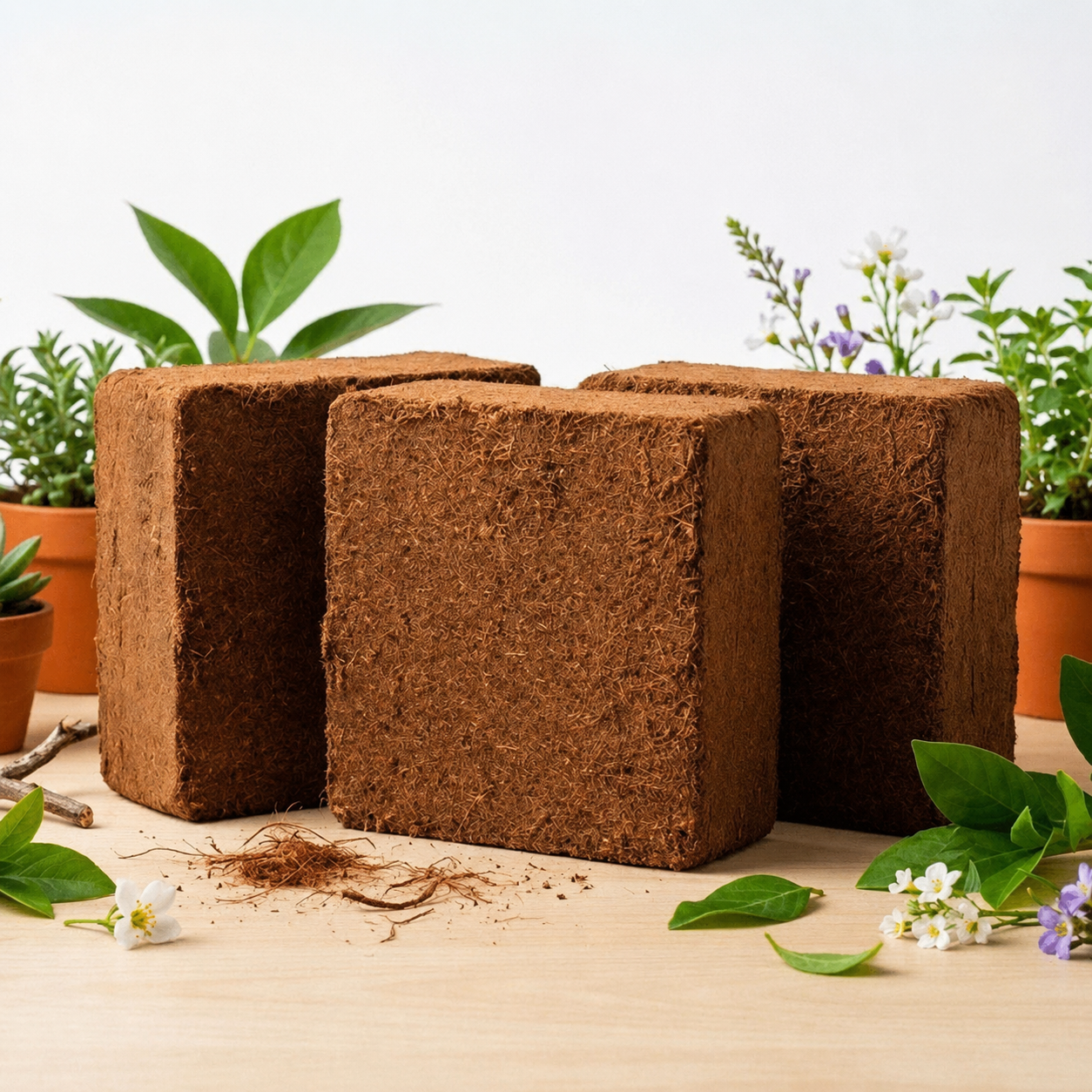 350g Organic Coco Coir Brick for Plants – Expandable Coconut Fiber Growing Medium