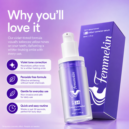 Purple Tooth Colour Corrector for Temporary Stain Concealing and Brightening