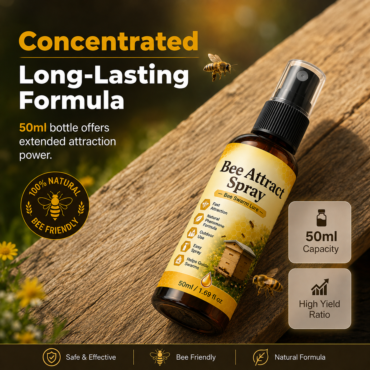 Natural Outdoor Bee Attractant Spray