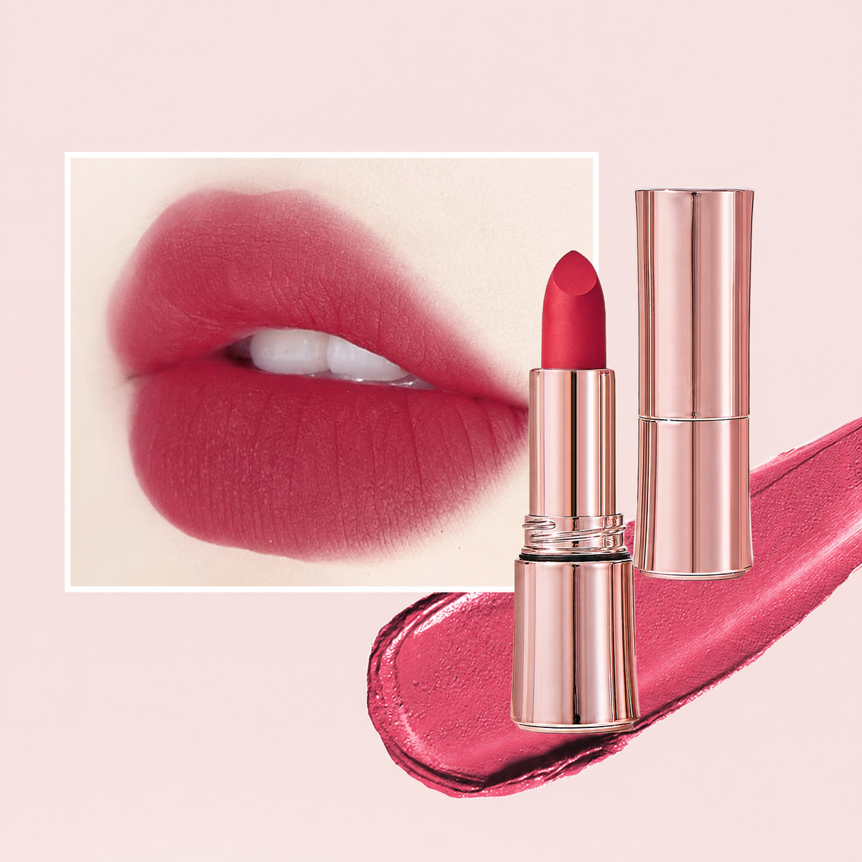 24H Long‑Lasting Matte Lipstick – Smudge‑proof, transfer‑resistant, vibrant colour.