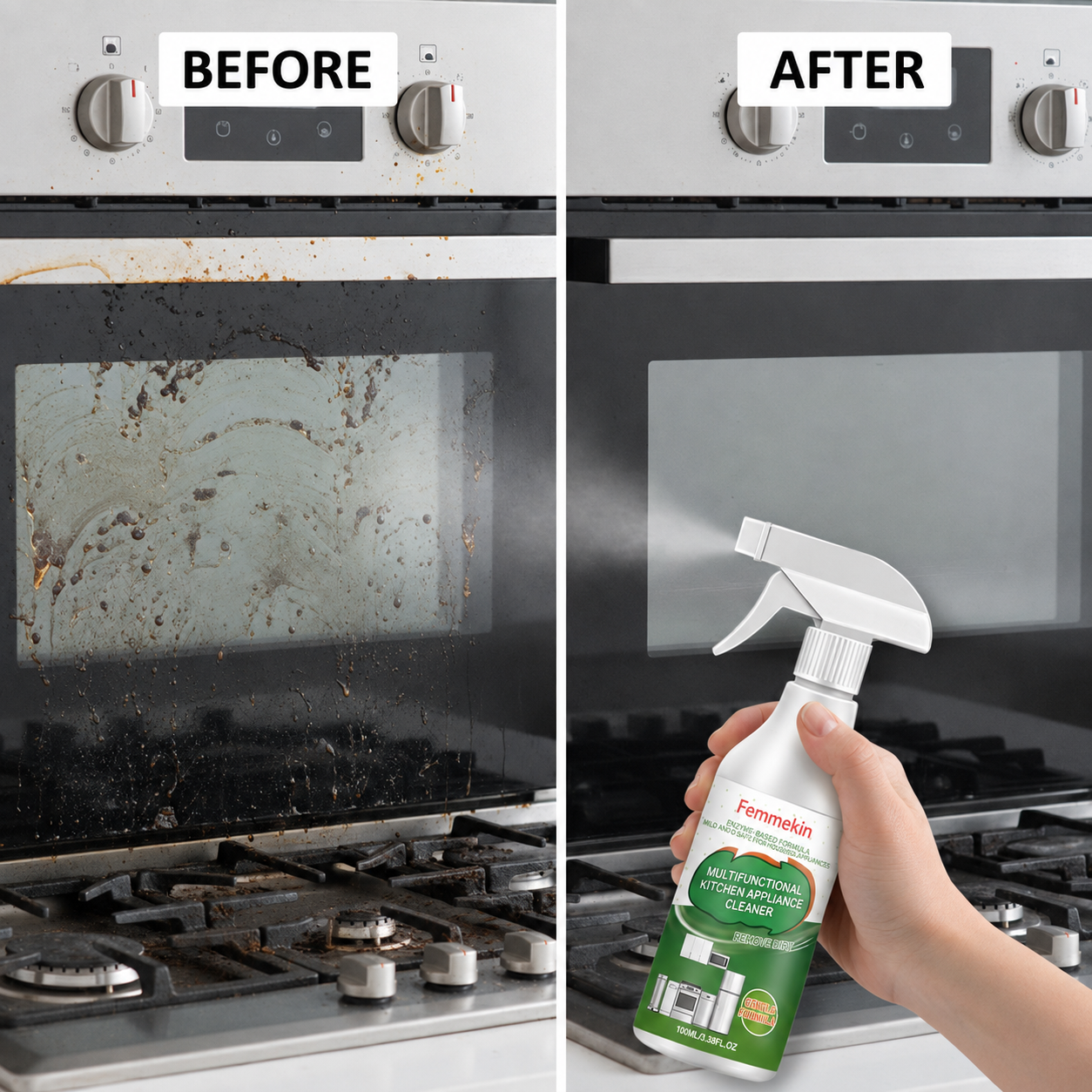 🍋 Femmekin Kitchen Enzyme Cleaner – Powerful Degreasing, Long-Lasting Freshness