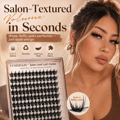 Femmekin Spiky Manga Lash Clusters 160 Pcs Faux Mink Eyelashes