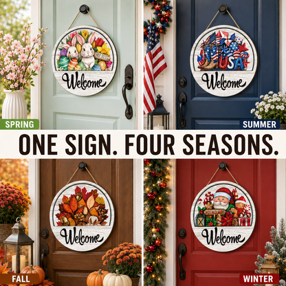 12 Pcs Interchangeable Welcome Sign for Front Door