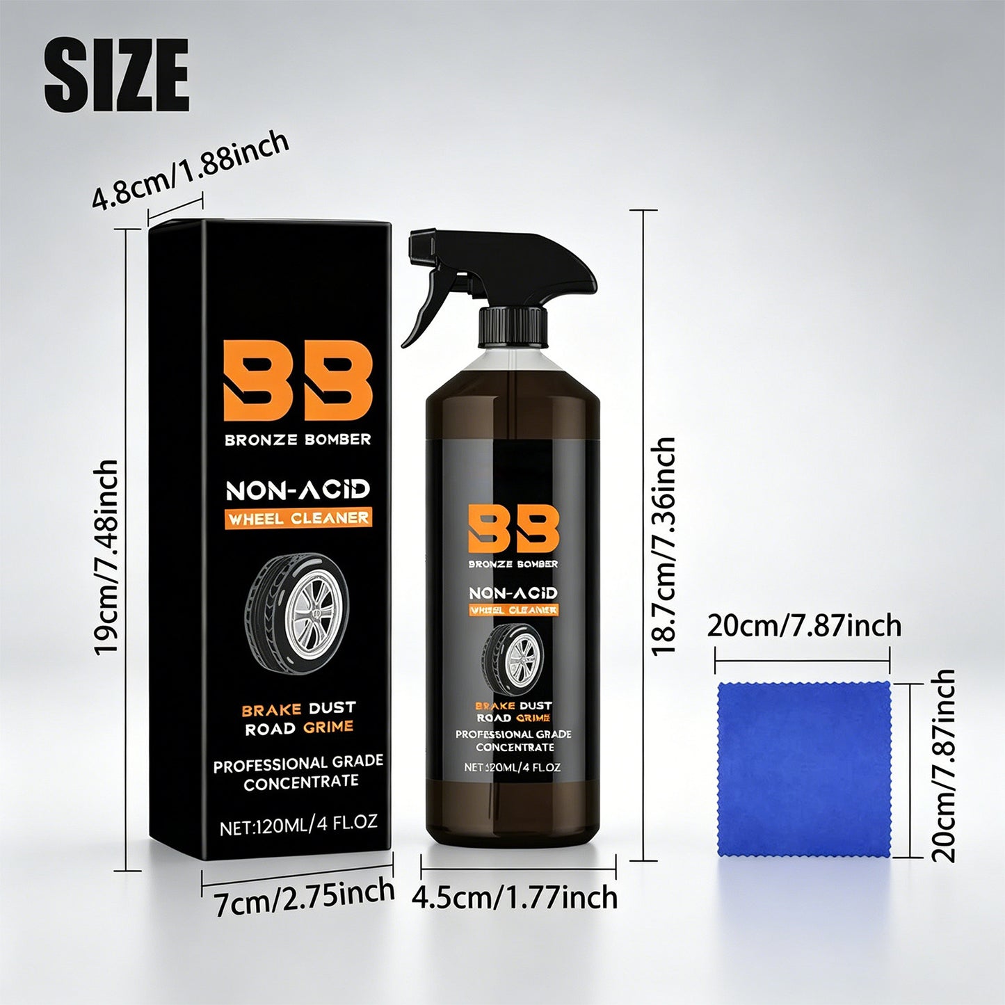 Automotive Rust Remover Spray 120ML Metal Cleaner for Cars