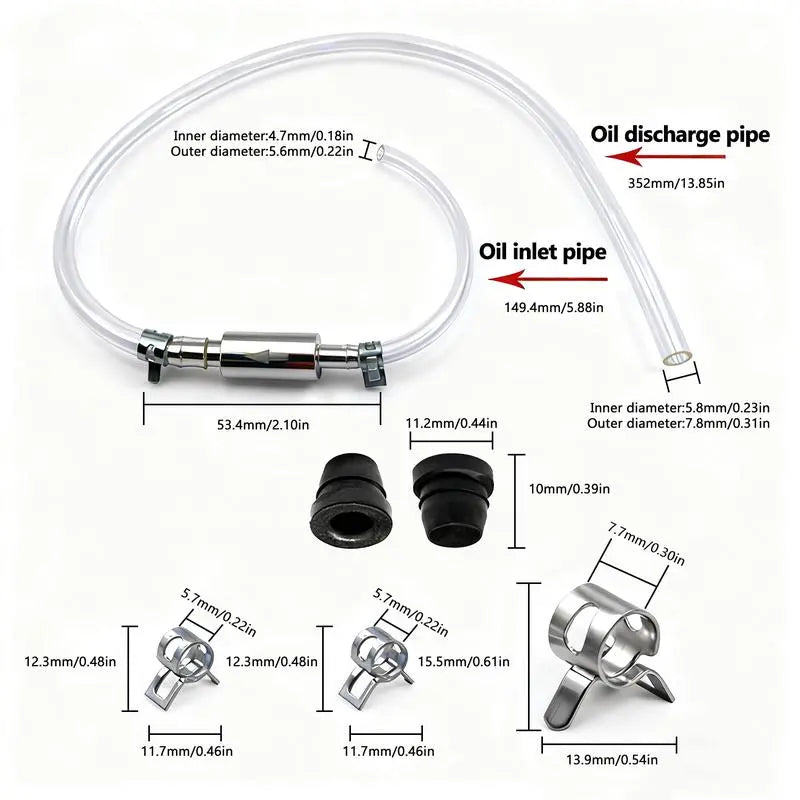 Car Brake Bleeder Hose Kit with One-Way Check Valve