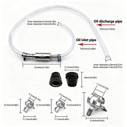 Car Brake Bleeder Hose Kit with One-Way Check Valve