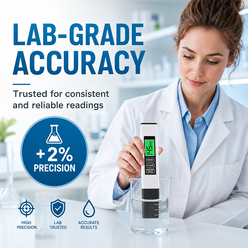 Handheld 4-in-1 Water Testing Meter for Home Use