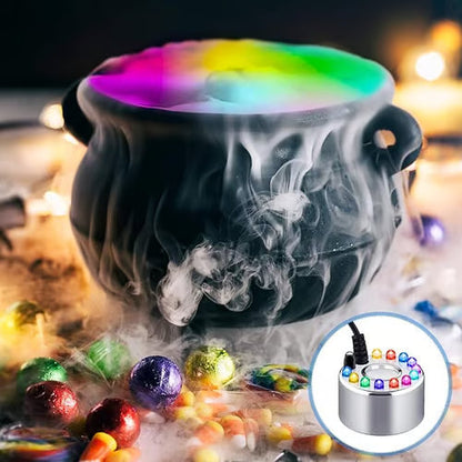 💨12-LED Ultrasonic Mist Maker Fogger – Creates cool mist & colourful light – Perfect for humidifiers, fountains or Halloween decor – runs quietly in water 💧✨